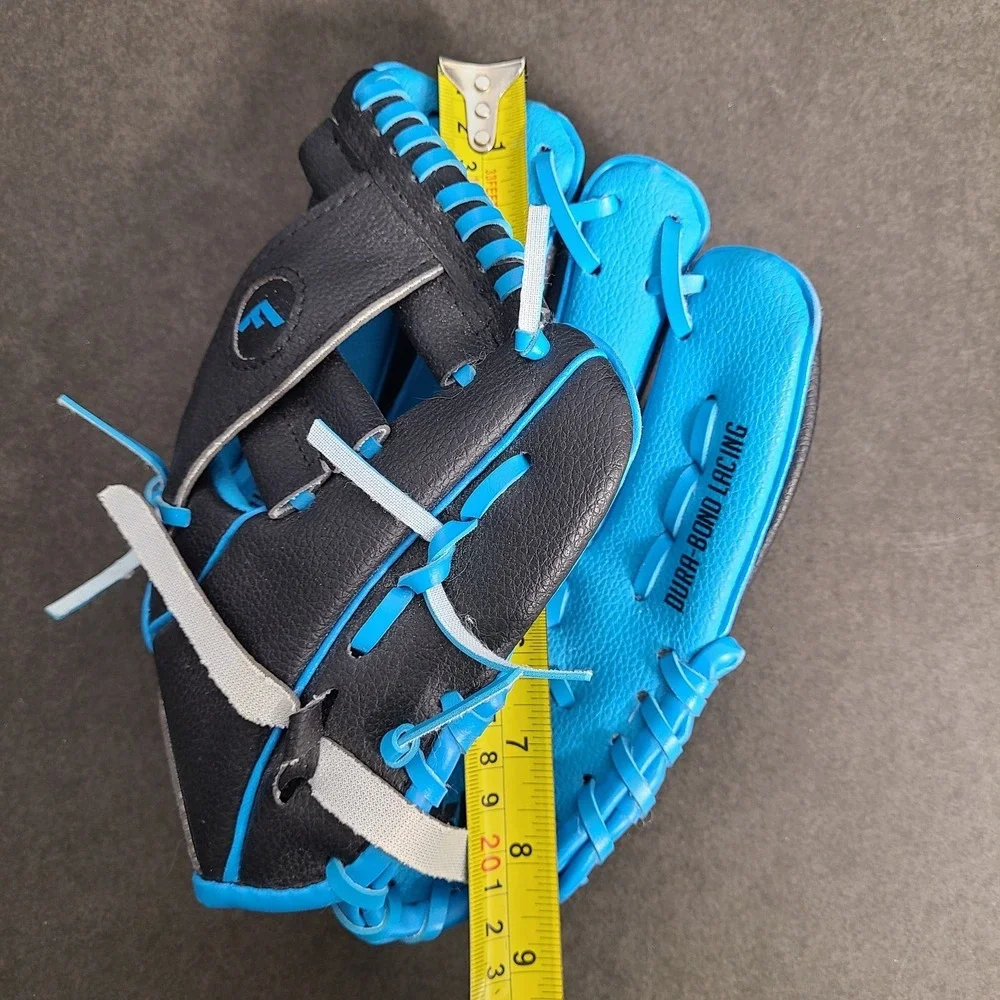 Franklin Sports Inferno Youth Baseball Glove Black/Blue Ready to Play EUC